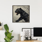 Wilder Panther Dark Fantasy Poster (Heimbüro)
