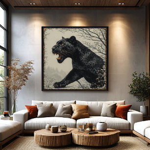 Wilder Panther Dark Fantasy Poster