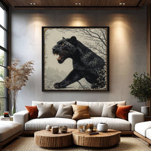Wilder Panther Dark Fantasy Poster