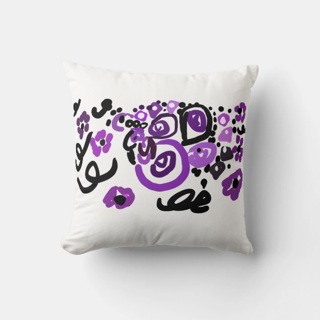 Wilder Purpurpfau Kissen (Vorderseite)