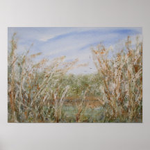 Wilder Rand einer natürlichen Wasserfarbe des Teic