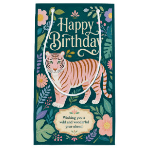 Wilder rosa Tiger Geburtstagsabenteuer Kleine Geschenktüte