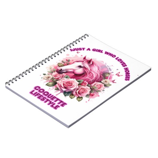 "Wilder Rose Geist" Coquette Notizblock (Linke Seite)