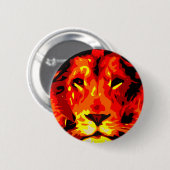 Wilder Roter Löwe Button (Vorne & Hinten)