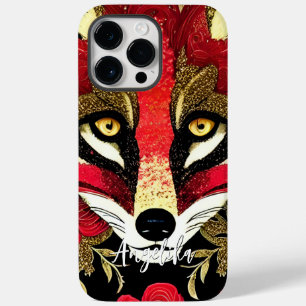 Wilder Roter und Goldener Fuchs mit individuellem Case-Mate iPhone 14 Pro Max Hülle