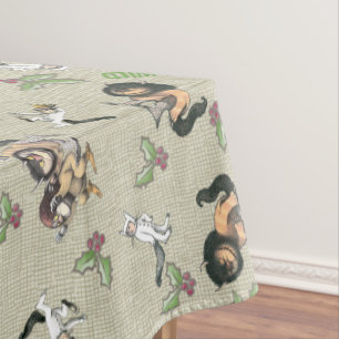 Wilder Rumpus-Feiertagsmuster Tischdecke