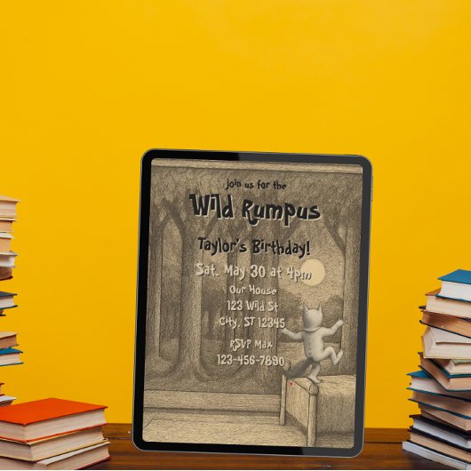 Wilder Rumpus-Geburtstag Einladung