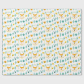 Wilder Sache-WaldtiereFox personalisiert Geschenkpapier (Flach)