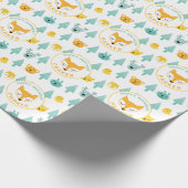 Wilder Sache-WaldtiereFox personalisiert Geschenkpapier (Ecke)