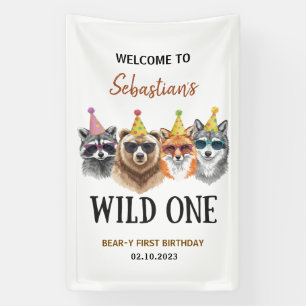 Wilder Safari Erster Geburtstag – Dschungeltiere Banner