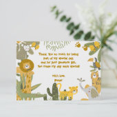 Wilder Safari-Kindergeburtstag Dankeskarte (Stehend Vorderseite)