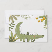 Wilder Safari-Kindergeburtstag Dankeskarte (Rückseite)