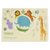 Wilder Safari-Kindergeburtstag Große Geschenktüte (Vorderseite)