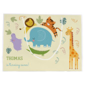 Wilder Safari-Kindergeburtstag Große Geschenktüte (Rückseite)