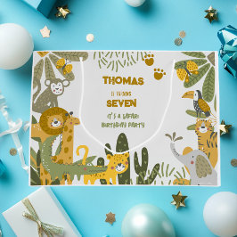 Wilder Safari-Kindergeburtstag Große Geschenktüte