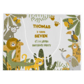 Wilder Safari-Kindergeburtstag Große Geschenktüte (Rückseite)