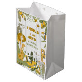 Wilder Safari-Kindergeburtstag Mittlere Geschenktüte (Vorderseite Schrägansicht)