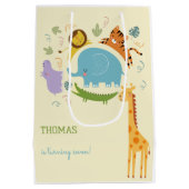 Wilder Safari-Kindergeburtstag Mittlere Geschenktüte (Rückseite)