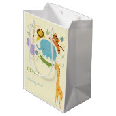 Wilder Safari-Kindergeburtstag Mittlere Geschenktüte (Rückseite Schrägansicht)