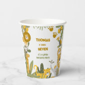 Wilder Safari-Kindergeburtstag Pappbecher (Rückseite)