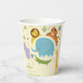 Wilder Safari-Kindergeburtstag Pappbecher (Rückseite)