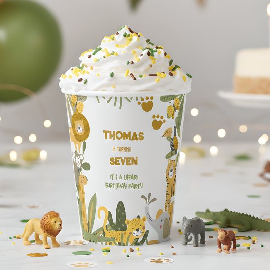Wilder Safari-Kindergeburtstag Pappbecher