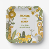 Wilder Safari-Kindergeburtstag Pappteller (Vorderseite)