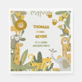 Wilder Safari-Kindergeburtstag Serviette (Vorderseite)
