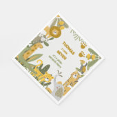 Wilder Safari-Kindergeburtstag Serviette (Ecke)