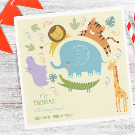 Wilder Safari-Kindergeburtstag Serviette