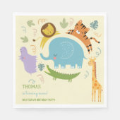 Wilder Safari-Kindergeburtstag Serviette (Vorderseite)