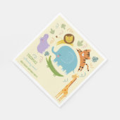 Wilder Safari-Kindergeburtstag Serviette (Ecke)