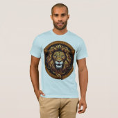 Wilder Schlangenkönig Löwe – Stilisiertes Vector T T-Shirt (Vorne ganz)