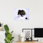 Wilder Schneekater Poster (Heimbüro)