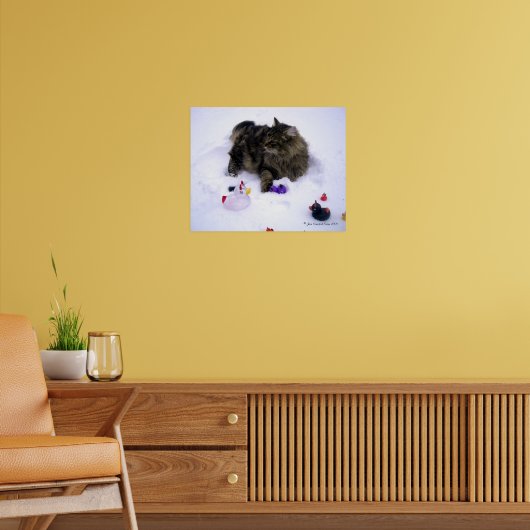 Wilder Schneekater Poster (Wohnzimmer 2)