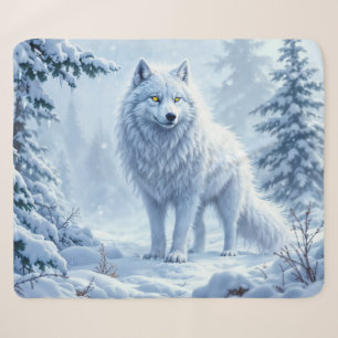 Wilder Schnewolf Raubtier Natur Winterkunst Sherpadecke