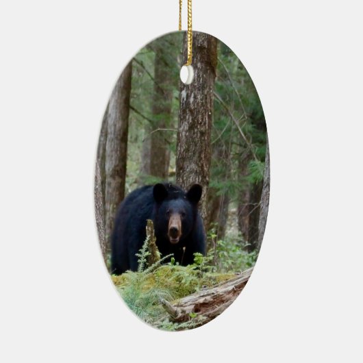 Wilder Schwarzbär Keramik Ornament (Rechts)