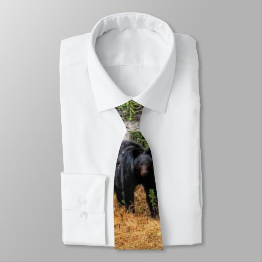 Wilder Schwarzbär & Yukon Forest Foto Kunst, Dicht Krawatte (Gebunden)