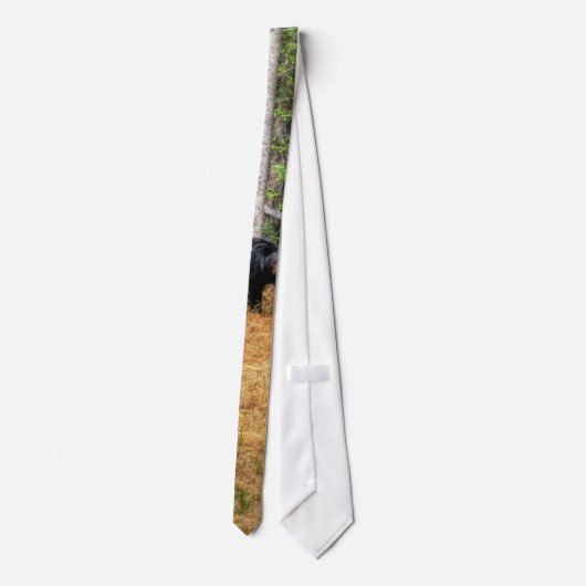 Wilder Schwarzbär & Yukon Forest Foto Kunst, Dicht Krawatte (Rückseite)