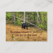 Wilder Schwarzbär & Yukon Forest Foto Kunst, Dicht Visitenkarte (Rückseite)