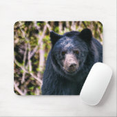 Wilder Schwarzer Bär und Bäume Mousepad (Mit Mouse)