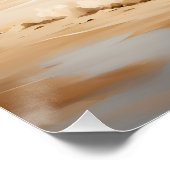 Wilder schwarzer Hengst galoppierend Poster (Ecke)
