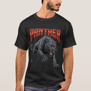 Wilder schwarzer Panther Rotäugiger Prädator Alpha T-Shirt