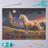 Wilder Senf Palomino Farbenfroher Nachthimmel Seidenpapier (Basteln)