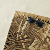 Wilder Sepia Leopard   Strandtuch (Beispiel)