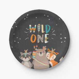Wilder Stammes- Waldgeburtstag Papier-Teller Pappteller
