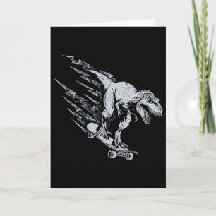 Wilder T-Rex Skateboard fährt mit Blitzgeschwindig Karte