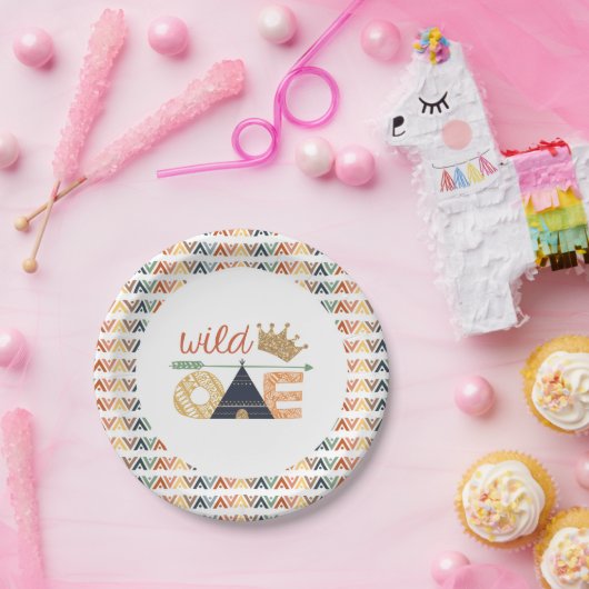 Wilder Thema-Teller-aztekischer Stammes- Pappteller (Party)