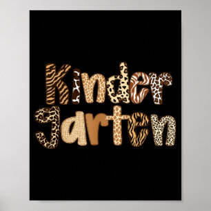 Wilder Tier-Safari-Kindergartenlehrer Rücken Poster