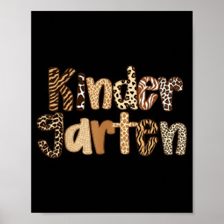 Wilder Tier-Safari-Kindergartenlehrer Rücken Poster